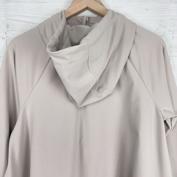 Athleta Glacier Handkerchief‎ Poncho Women XS Hooded Sweatshirt Grey Oversized - Picture 10 of 16